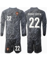 Otroške Nogometnih dresov Portugalska Diogo Costa #22 Vratar Gostujoči EP 2024 Dolgi rokavi (+ hlače)